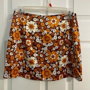 Silky Floral Skirt